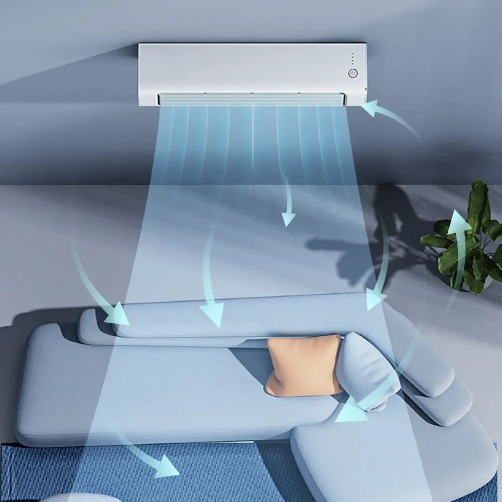 BreezaMax airflow circulating cool air through a room